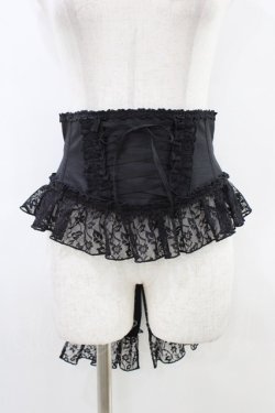 画像1: Enchantlic Enchantilly / ローズレースリボンコルセット Free ブラック H-26-03-14-051-LO-SK-NS-ZH