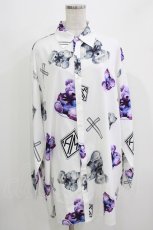 画像1: Amilige / プリント総柄シャツ  ホワイト H-26-03-14-1025-PU-BL-KB-ZH (1)