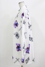 画像2: Amilige / プリント総柄シャツ  ホワイト H-26-03-14-1025-PU-BL-KB-ZH (2)