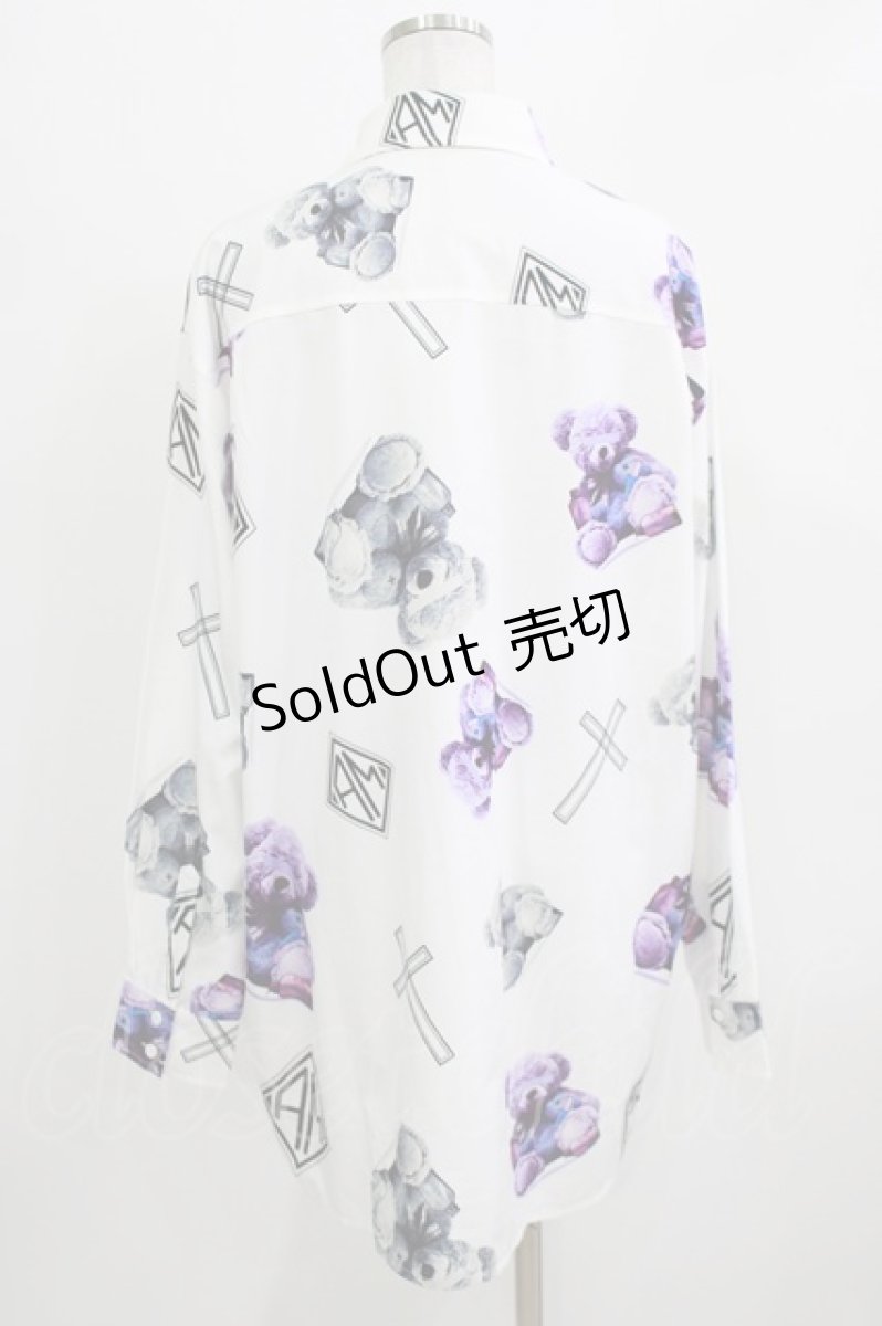 画像3: Amilige / プリント総柄シャツ  ホワイト H-26-03-14-1025-PU-BL-KB-ZH (3)