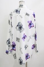 画像3: Amilige / プリント総柄シャツ  ホワイト H-26-03-14-1025-PU-BL-KB-ZH (3)