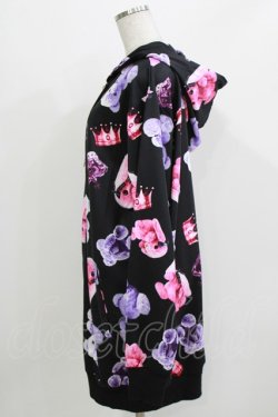 画像2: Amilige / ちいめろ×Amilige総柄プリントパーカー  ブラック H-26-03-14-1027-PU-TO-KB-ZH