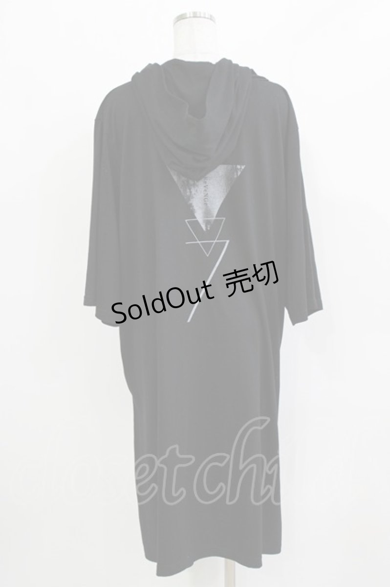 画像3: SEX POT ReVeNGe / チェーンフード半袖プルパーカー  黒 H-26-03-14-1036-SP-TO-KB-ZH (3)