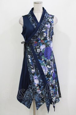 画像1: Qutie Frash / 着物チュニック  ブルー H-26-03-14-1040-QU-TO-KB-ZH