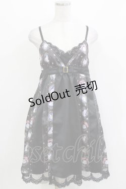 画像1: FRILL / 白猫の切替キャミワンピース  ブラック H-26-03-14-1042-HN-OP-KB-ZH