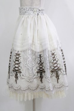 画像2: abilletage / プリンセス柄シフォンスカート  ミディアム丈/オフ H-26-03-14-1005-GO-SK-KB-ZH