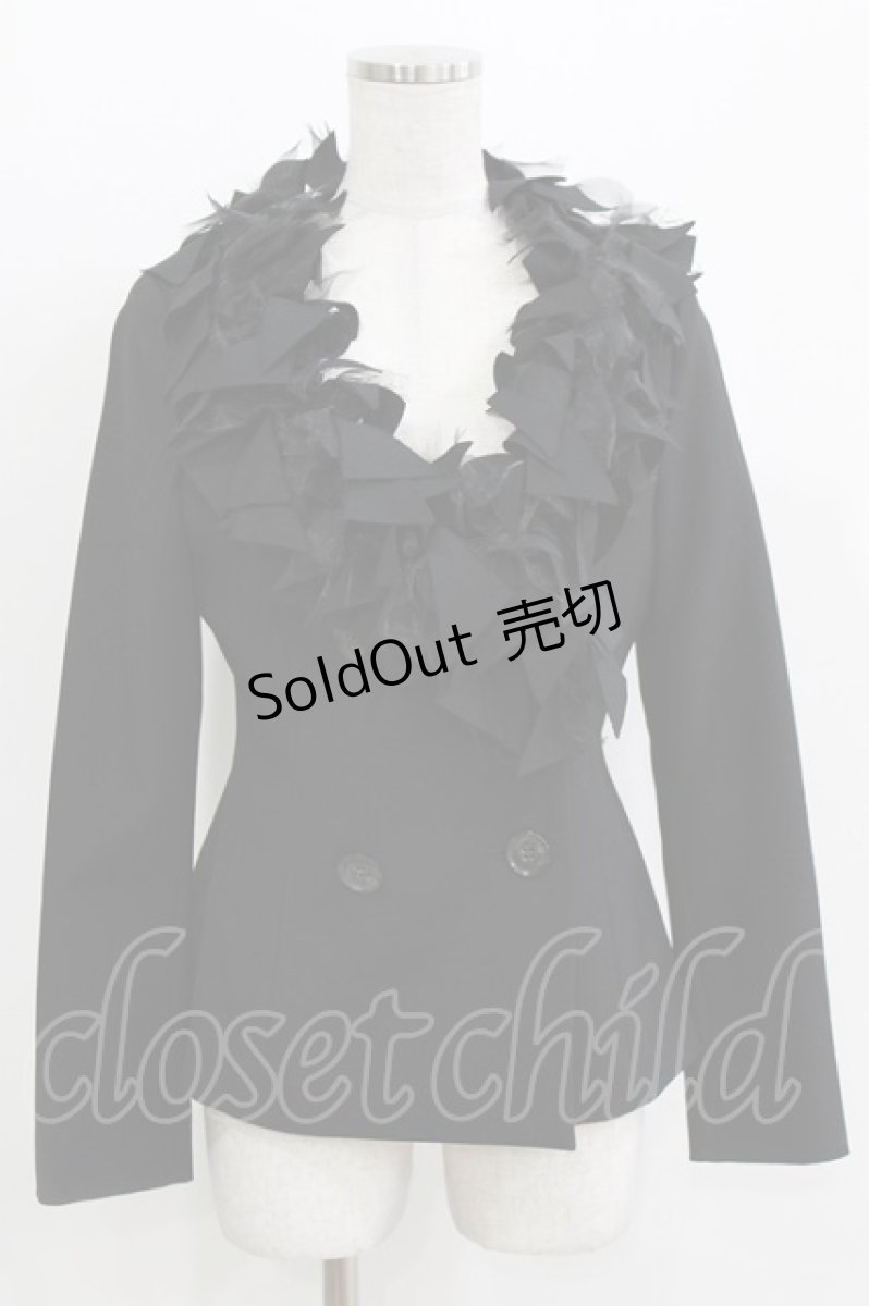 画像1: alice auaa / スラッシュフリルジャケット 3(約9号) 黒 H-26-03-14-1045-AA-JA-AK-ZH (1)