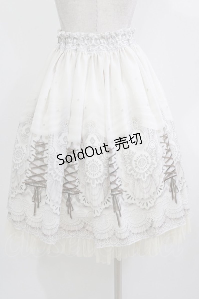 画像3: abilletage / プリンセス柄シフォンスカート  ミディアム丈/オフ H-26-03-14-1005-GO-SK-KB-ZH (3)