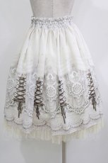 画像3: abilletage / プリンセス柄シフォンスカート  ミディアム丈/オフ H-26-03-14-1005-GO-SK-KB-ZH (3)