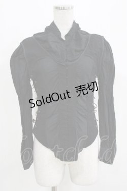 画像1: alice auaa / 縫合ブラウス 2(ユニセックス)  H-26-03-14-1047-AA-BL-AK-ZH
