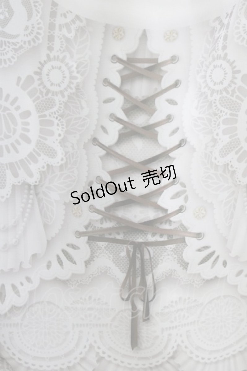 画像4: abilletage / プリンセス柄シフォンスカート  ミディアム丈/オフ H-26-03-14-1005-GO-SK-KB-ZH (4)