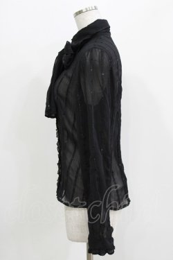 画像2: alice auaa / スパンコールストライプブラウス 3(約9号) 黒 H-26-03-14-1048-AA-BL-AK-ZH