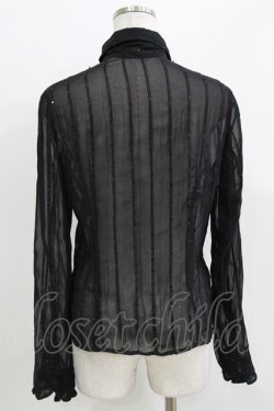 画像3: alice auaa / スパンコールストライプブラウス 3(約9号) 黒 H-26-03-14-1048-AA-BL-AK-ZH