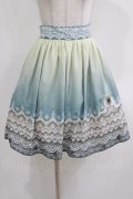 abilletage / グラデーションレーススカート  ミディアム丈/サックス H-26-03-14-1006-GO-SK-KB-ZH