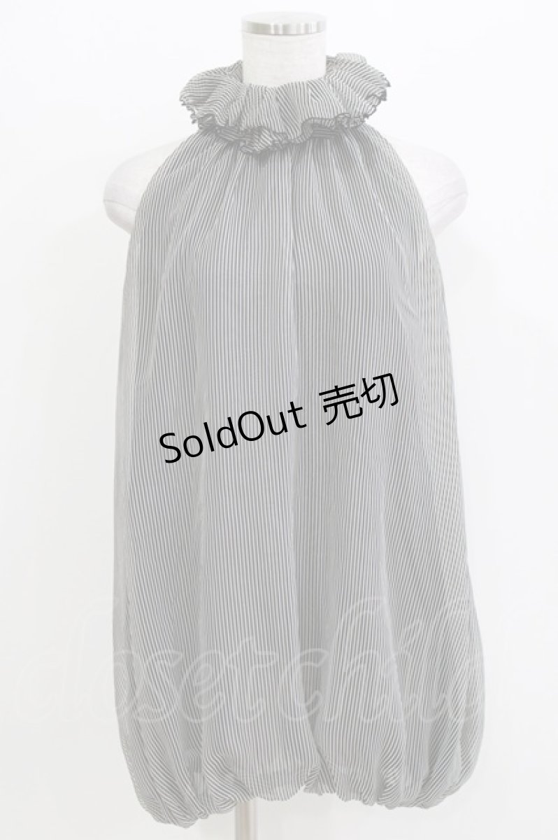 画像1: alice auaa / フリルネックバルーンブラウス 3(約9号) 黒×白 H-26-03-14-1052-AA-TO-AK-ZH (1)