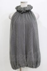 画像1: alice auaa / フリルネックバルーンブラウス 3(約9号) 黒×白 H-26-03-14-1052-AA-TO-AK-ZH (1)