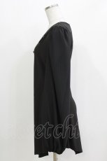 画像2: Qutie Frash / チャイナパフスリーブチュニック  黒×赤 H-26-03-14-1053-QU-TO-KB-ZH (2)