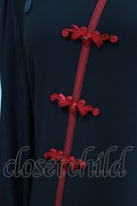 画像4: Qutie Frash / チャイナパフスリーブチュニック  黒×赤 H-26-03-14-1053-QU-TO-KB-ZH (4)