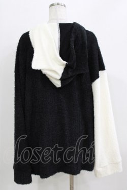 画像3: Deorart / キャット・シャギーネコミミフードパーカー M ブラック×ホワイト H-26-03-14-1054-PU-TO-KB-ZH