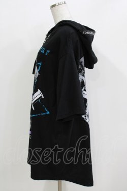 画像2: SEX POT ReVeNGe / プリント半袖プルパーカー  黒 H-26-03-14-1055-SP-TO-KB-ZH