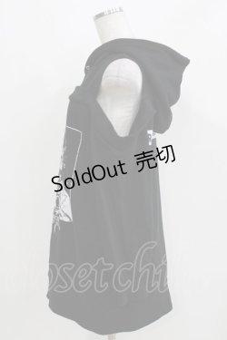 画像2: SEX POT ReVeNGe / レイヤード風オフショルプルパーカー M ブラック H-26-03-14-1056-SP-TO-KB-ZH