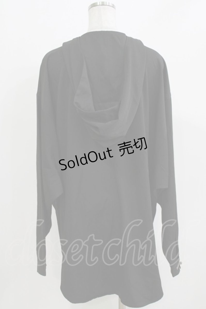 画像3: Deorart / チャイナボタンフードシャツ L ブラック H-26-03-14-1057-PU-TO-KB-ZH (3)