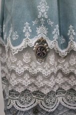 画像4: abilletage / グラデーションレーススカート  ミディアム丈/サックス H-26-03-14-1006-GO-SK-KB-ZH (4)