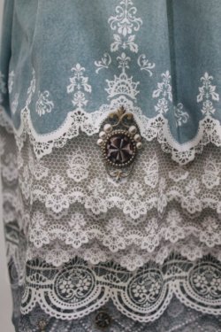 画像4: abilletage / グラデーションレーススカート  ミディアム丈/サックス H-26-03-14-1006-GO-SK-KB-ZH