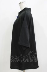 画像2: ACDC RAG / チャイナボタンTシャツ  黒×青 H-26-03-14-1058-PU-TO-KB-ZH (2)