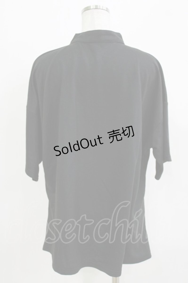 画像3: ACDC RAG / チャイナボタンTシャツ  黒×青 H-26-03-14-1058-PU-TO-KB-ZH (3)