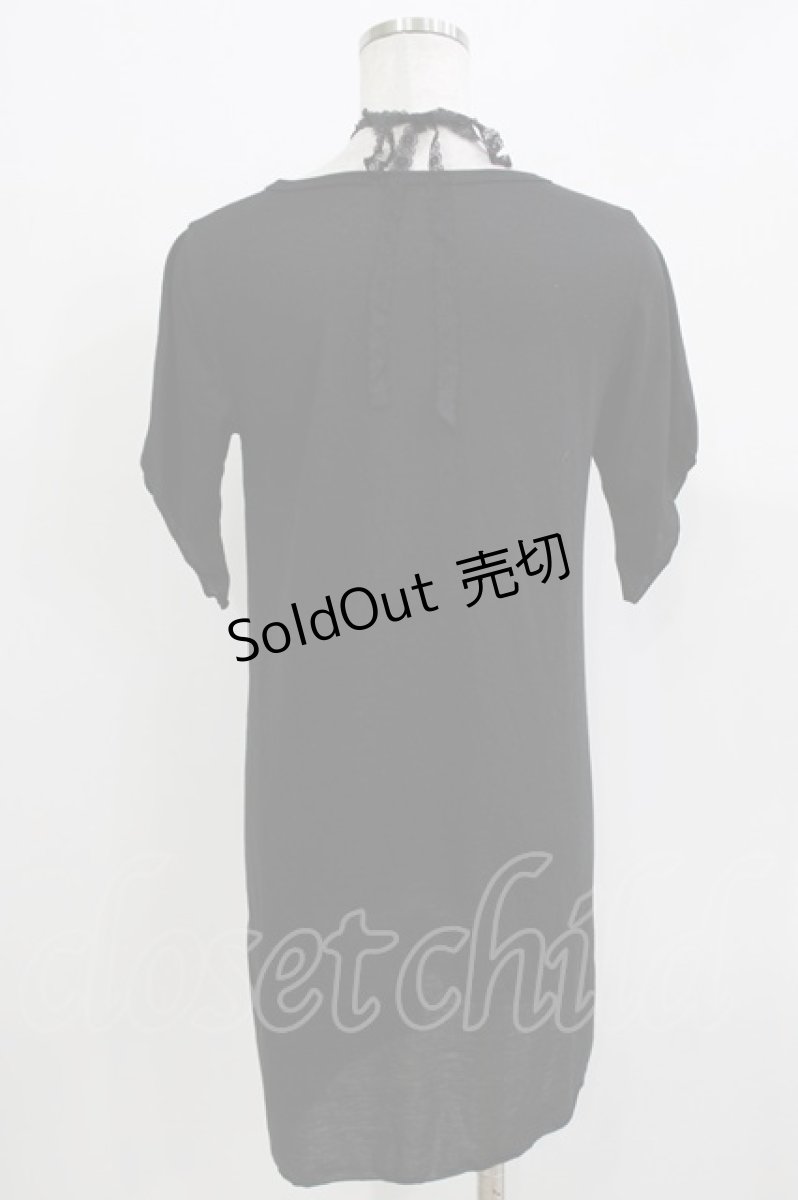 画像3: ALGONQUINS / レースホルターロングカットソー  ブラック H-26-03-14-1061-AL-TO-KB-ZH (3)