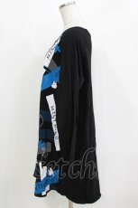 画像2: MINT NeKO / ペイントネコラグランカットワンピース  ブラック×ブラック H-26-03-14-1062-HN-OP-KB-ZH (2)