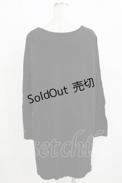 画像3: MINT NeKO / ペイントネコラグランカットワンピース  ブラック×ブラック H-26-03-14-1062-HN-OP-KB-ZH