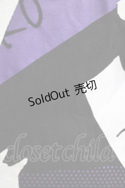 画像4: MINT NeKO / ペイントネコラグランカットワンピース  黒×紫 H-26-03-14-1064-HN-OP-KB-ZH