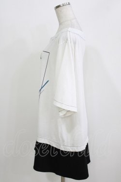 画像2: SEX POT ReVeNGe / プリント切替半袖カットソー  白×黒 H-26-03-14-1065-SP-TO-KB-ZH