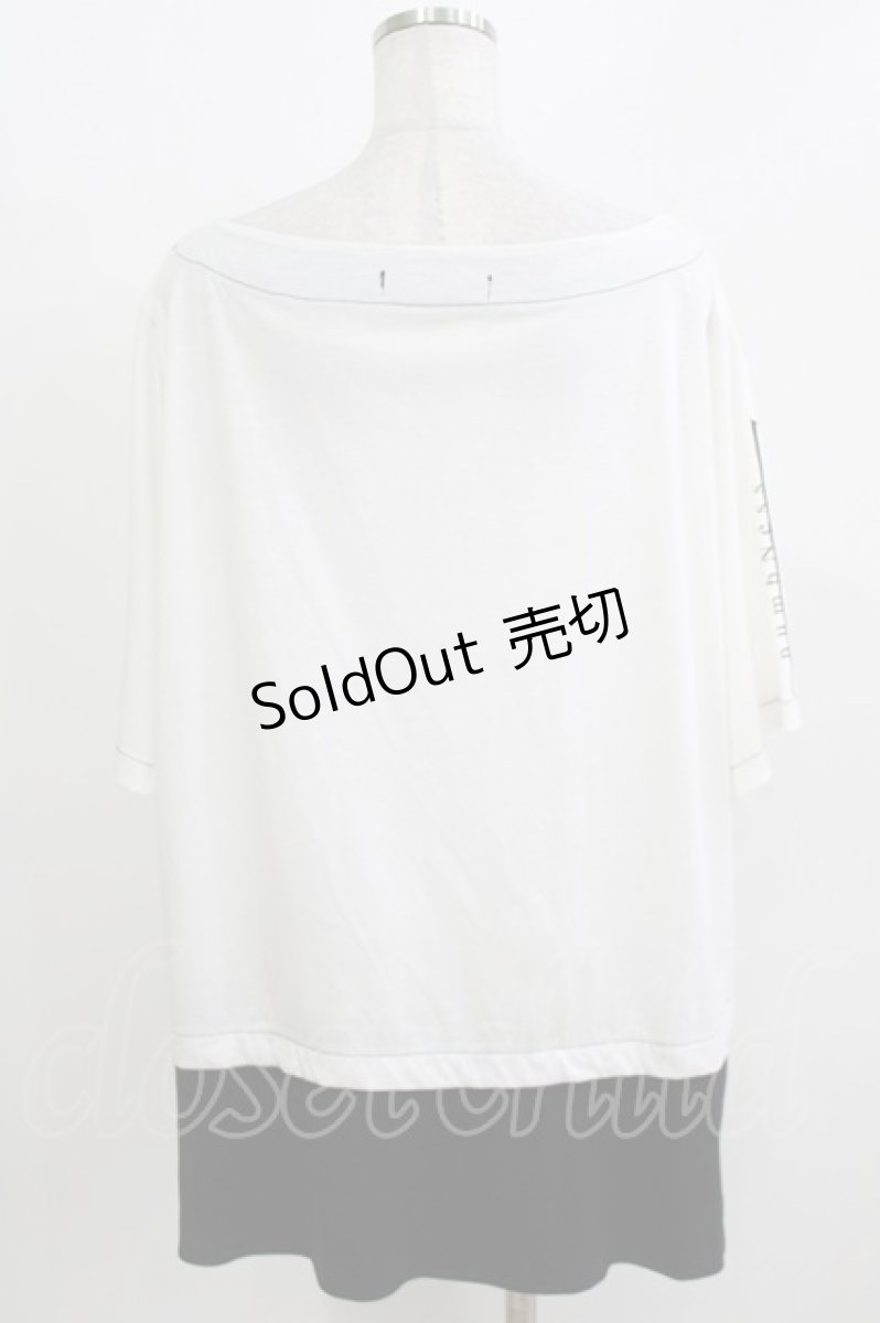 画像3: SEX POT ReVeNGe / プリント切替半袖カットソー  白×黒 H-26-03-14-1065-SP-TO-KB-ZH (3)