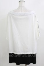 画像3: SEX POT ReVeNGe / プリント切替半袖カットソー  白×黒 H-26-03-14-1065-SP-TO-KB-ZH (3)