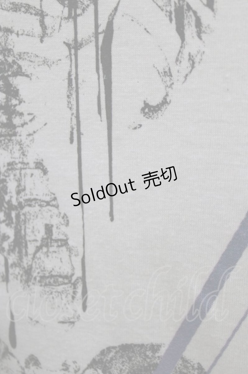 画像4: SEX POT ReVeNGe / プリント切替半袖カットソー  白×黒 H-26-03-14-1065-SP-TO-KB-ZH (4)