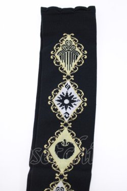 画像3: PUTUMAYO / 櫛と羅針盤とりんごのニーハイソックス  黒 H-26-03-14-1072-PT-ZA-AK-ZH