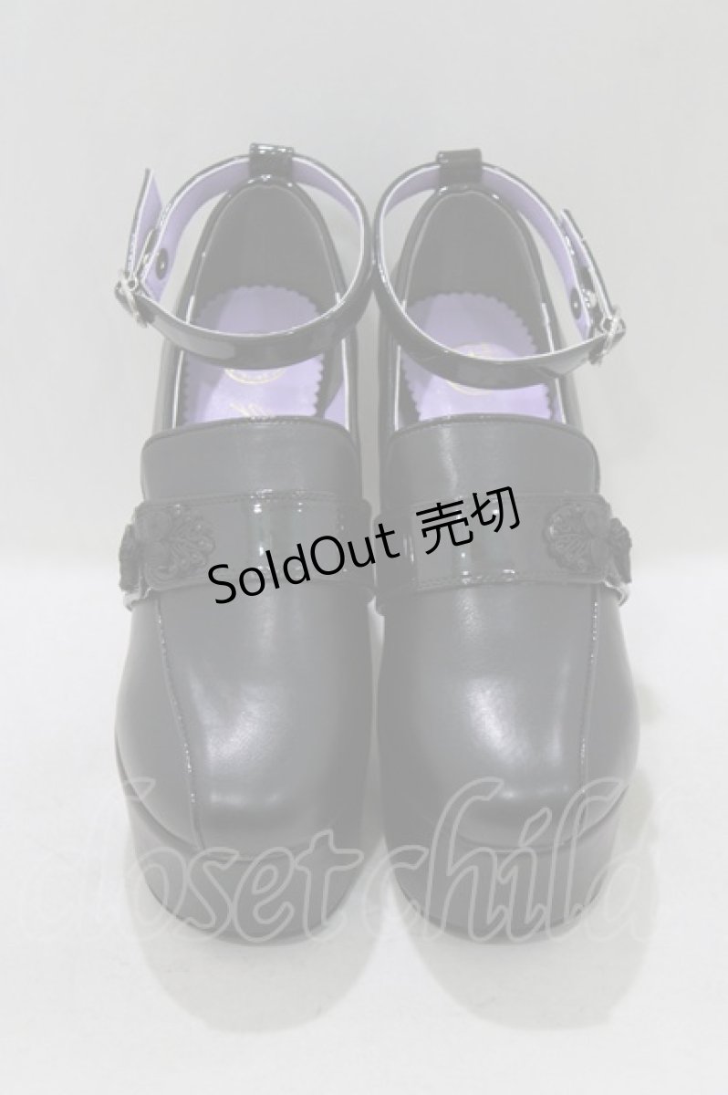 画像1: YOSUKE / 厚底ローファー L ブラック H-26-03-14-1076-PU-SH-KB-ZH (1)