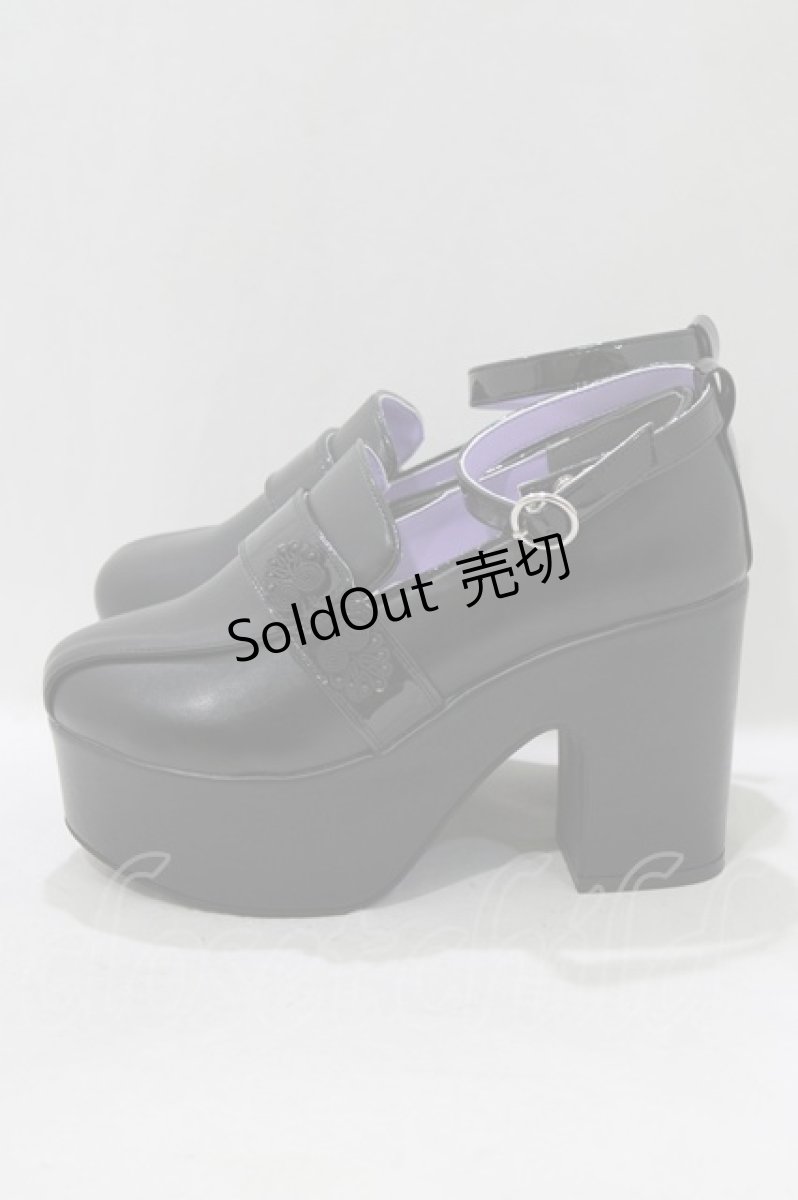 画像2: YOSUKE / 厚底ローファー L ブラック H-26-03-14-1076-PU-SH-KB-ZH (2)