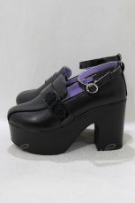 画像2: YOSUKE / 厚底ローファー L ブラック H-26-03-14-1076-PU-SH-KB-ZH (2)