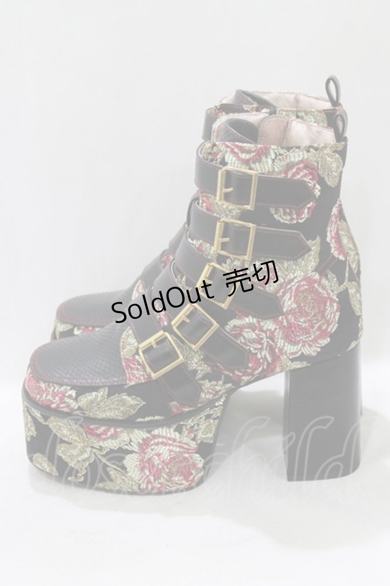 画像2: YOSUKE / 厚底ブーツ L ブラック H-26-03-14-1077-PU-SH-KB-ZH (2)