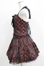 画像2: BPN / サテンドットSET UP M 赤×黒 H-26-03-14-1008-GO-OP-AK-ZH (2)