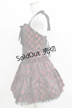 画像2: BPN / サテンドットSET UP M 赤×黒 H-26-03-14-1008-GO-OP-AK-ZH