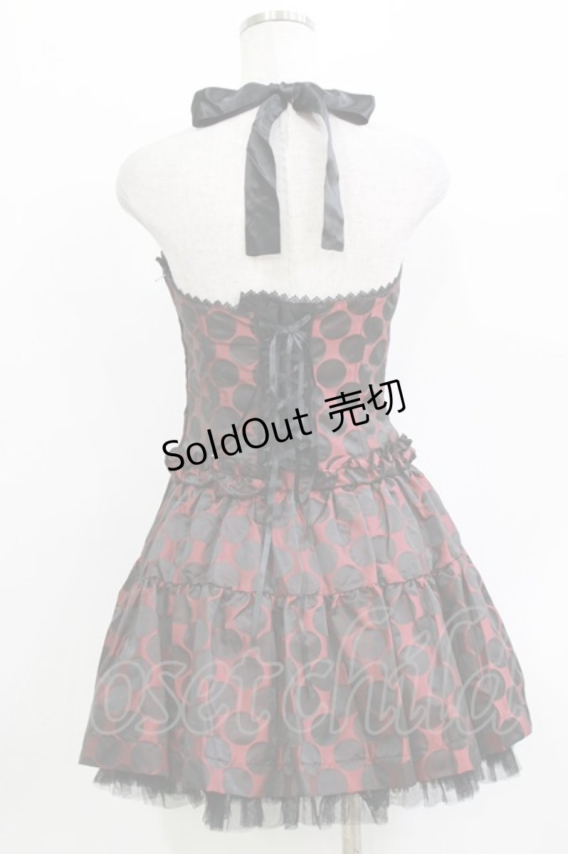 画像3: BPN / サテンドットSET UP M 赤×黒 H-26-03-14-1008-GO-OP-AK-ZH (3)