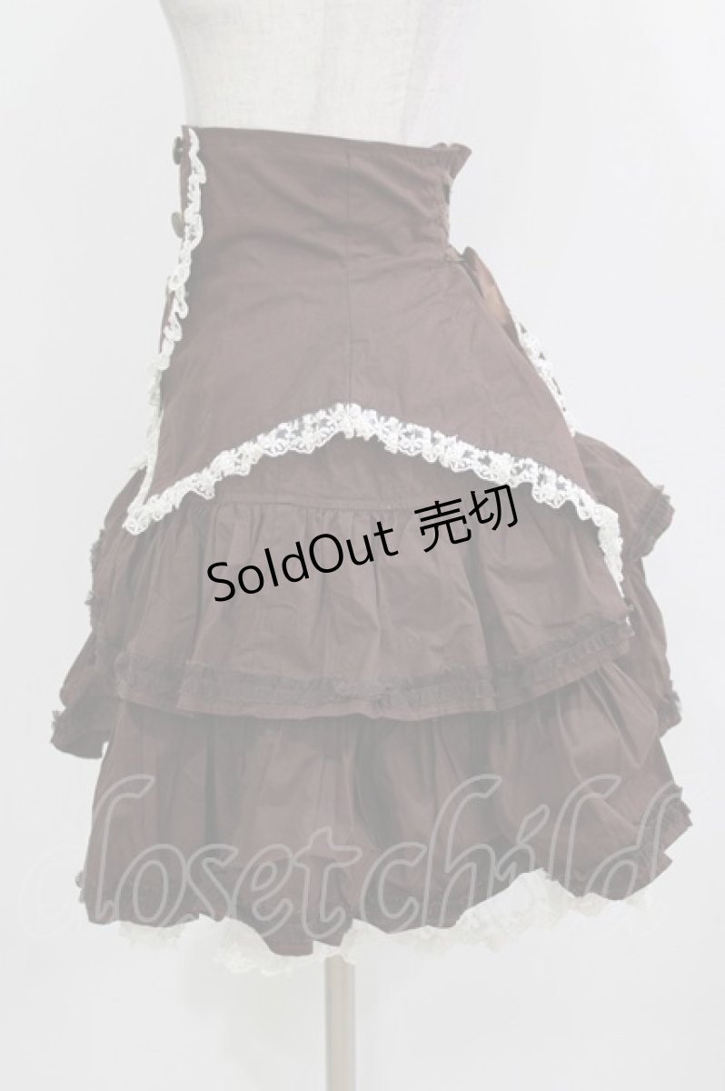 画像2: PUTUMAYO / タブリエ付スカート  茶 H-26-03-14-1009-PT-TO-AK-ZH (2)