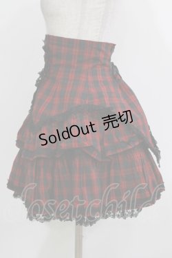画像2: PUTUMAYO / タブリエ付スカート  赤×黒 H-26-03-14-1010-PT-TO-AK-ZH