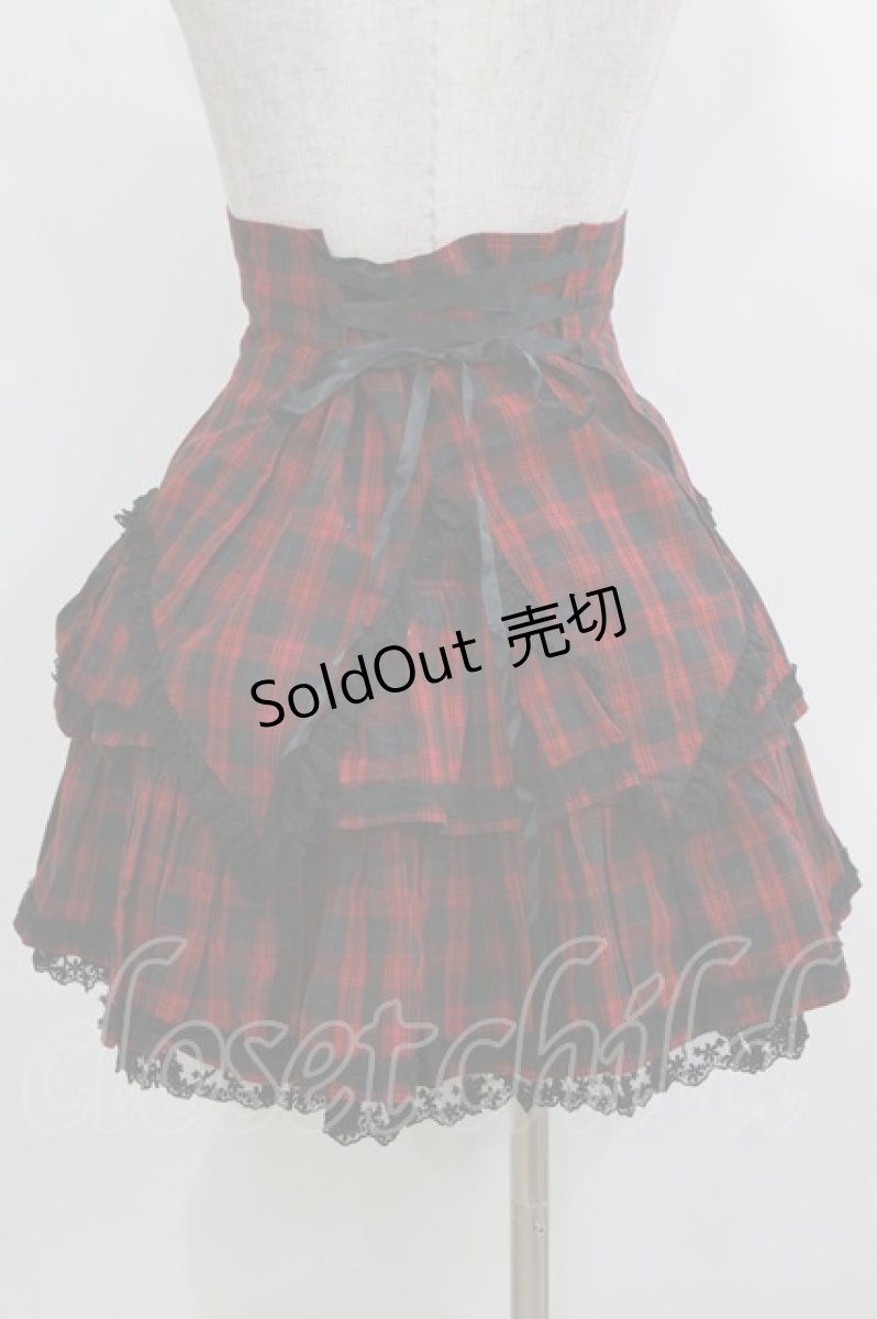 画像3: PUTUMAYO / タブリエ付スカート  赤×黒 H-26-03-14-1010-PT-TO-AK-ZH (3)