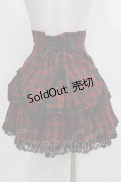 画像3: PUTUMAYO / タブリエ付スカート  赤×黒 H-26-03-14-1010-PT-TO-AK-ZH
